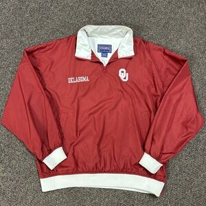 OU Oklahoma University Sooner Windbreaker 1/4 Zip
